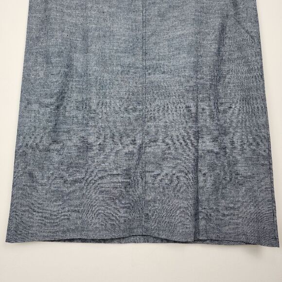 Luukse Cotton Linen Overall Dress in Blue with Patch Pockets Size 2X - Picture 13 of 16